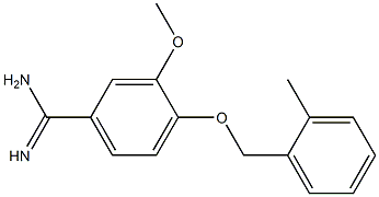 3-methoxy-4-[(2-methylbenzyl)oxy]benzenecarboximidamide 结构式