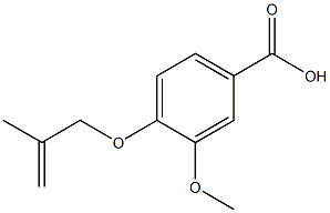 3-methoxy-4-[(2-methylprop-2-enyl)oxy]benzoic acid 化学構造式