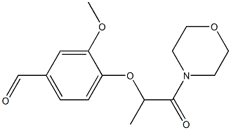 3-methoxy-4-{[1-(morpholin-4-yl)-1-oxopropan-2-yl]oxy}benzaldehyde,,结构式