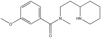 3-methoxy-N-methyl-N-[2-(piperidin-2-yl)ethyl]benzamide Structure