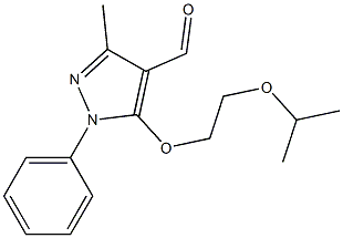 3-methyl-1-phenyl-5-[2-(propan-2-yloxy)ethoxy]-1H-pyrazole-4-carbaldehyde 结构式