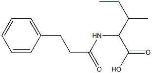 3-methyl-2-[(3-phenylpropanoyl)amino]pentanoic acid Struktur