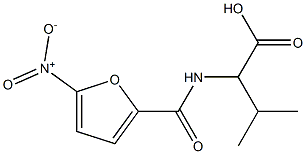 3-methyl-2-[(5-nitro-2-furoyl)amino]butanoic acid,,结构式