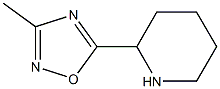 3-methyl-5-(piperidin-2-yl)-1,2,4-oxadiazole,,结构式