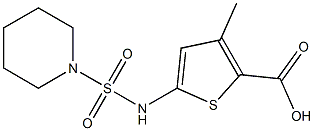 3-methyl-5-[(piperidine-1-sulfonyl)amino]thiophene-2-carboxylic acid Structure