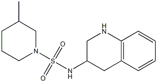 3-methyl-N-(1,2,3,4-tetrahydroquinolin-3-yl)piperidine-1-sulfonamide,,结构式