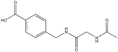 4-({[(acetylamino)acetyl]amino}methyl)benzoic acid Structure