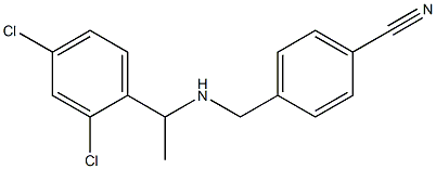4-({[1-(2,4-dichlorophenyl)ethyl]amino}methyl)benzonitrile 化学構造式