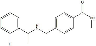 4-({[1-(2-fluorophenyl)ethyl]amino}methyl)-N-methylbenzamide 化学構造式