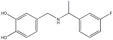 4-({[1-(3-fluorophenyl)ethyl]amino}methyl)benzene-1,2-diol 结构式