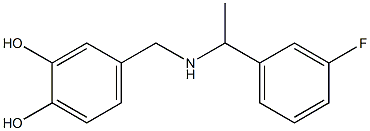 4-({[1-(3-fluorophenyl)ethyl]amino}methyl)benzene-1,2-diol,,结构式