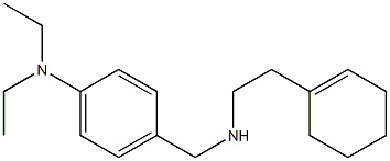 4-({[2-(cyclohex-1-en-1-yl)ethyl]amino}methyl)-N,N-diethylaniline 化学構造式