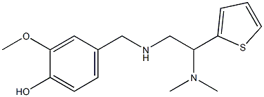 4-({[2-(dimethylamino)-2-(thiophen-2-yl)ethyl]amino}methyl)-2-methoxyphenol 结构式