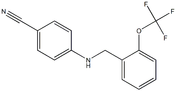 4-({[2-(trifluoromethoxy)phenyl]methyl}amino)benzonitrile 结构式
