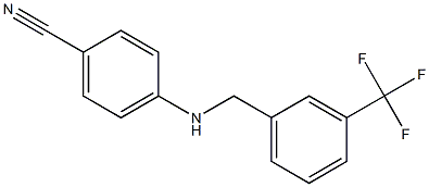 4-({[3-(trifluoromethyl)phenyl]methyl}amino)benzonitrile Structure