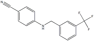 4-({[3-(trifluoromethyl)phenyl]methyl}amino)benzonitrile 化学構造式