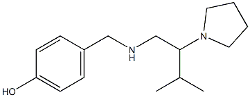 4-({[3-methyl-2-(pyrrolidin-1-yl)butyl]amino}methyl)phenol Struktur