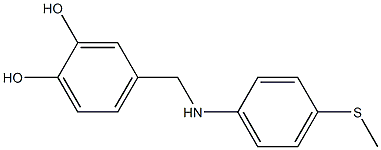 4-({[4-(methylsulfanyl)phenyl]amino}methyl)benzene-1,2-diol 结构式
