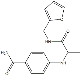 4-({1-[(furan-2-ylmethyl)carbamoyl]ethyl}amino)benzamide Struktur