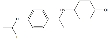 4-({1-[4-(difluoromethoxy)phenyl]ethyl}amino)cyclohexan-1-ol Struktur