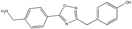  4-({5-[4-(aminomethyl)phenyl]-1,2,4-oxadiazol-3-yl}methyl)phenol