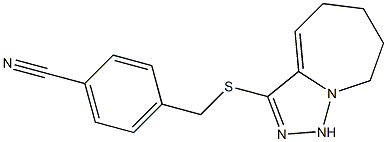 4-({5H,6H,7H,8H,9H-[1,2,4]triazolo[3,4-a]azepin-3-ylsulfanyl}methyl)benzonitrile 结构式