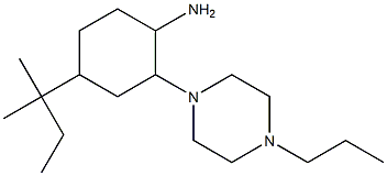 4-(1,1-Dimethyl-propyl)-2-(4-propyl-piperazin-1-yl)-cyclohexylamine Structure