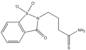4-(1,1-dioxido-3-oxo-1,2-benzisothiazol-2(3H)-yl)butanethioamide 化学構造式