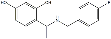 4-(1-{[(4-fluorophenyl)methyl]amino}ethyl)benzene-1,3-diol Structure