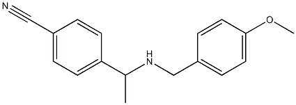 4-(1-{[(4-methoxyphenyl)methyl]amino}ethyl)benzonitrile Structure