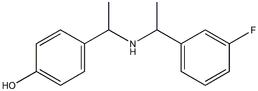 4-(1-{[1-(3-fluorophenyl)ethyl]amino}ethyl)phenol Structure