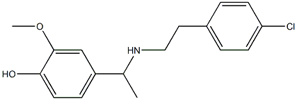 4-(1-{[2-(4-chlorophenyl)ethyl]amino}ethyl)-2-methoxyphenol Structure