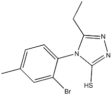 4-(2-bromo-4-methylphenyl)-5-ethyl-4H-1,2,4-triazole-3-thiol Structure