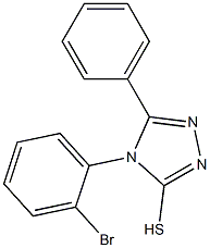 4-(2-bromophenyl)-5-phenyl-4H-1,2,4-triazole-3-thiol,,结构式