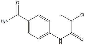 4-(2-chloropropanamido)benzamide,,结构式