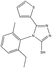 4-(2-ethyl-6-methylphenyl)-5-(thiophen-2-yl)-4H-1,2,4-triazole-3-thiol Structure