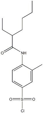 4-(2-ethylhexanamido)-3-methylbenzene-1-sulfonyl chloride,,结构式