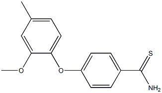 4-(2-methoxy-4-methylphenoxy)benzene-1-carbothioamide Structure