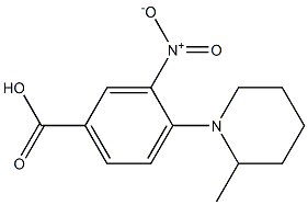 4-(2-methylpiperidin-1-yl)-3-nitrobenzoic acid Struktur