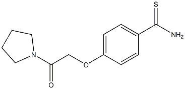 4-(2-oxo-2-pyrrolidin-1-ylethoxy)benzenecarbothioamide Structure