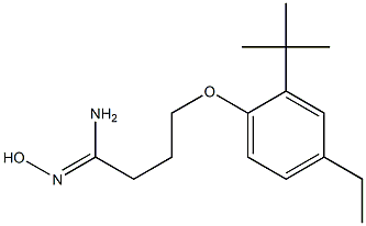 4-(2-tert-butyl-4-ethylphenoxy)-N'-hydroxybutanimidamide,,结构式