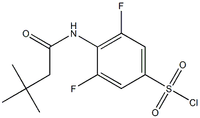 4-(3,3-dimethylbutanamido)-3,5-difluorobenzene-1-sulfonyl chloride