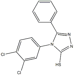 4-(3,4-dichlorophenyl)-5-phenyl-4H-1,2,4-triazole-3-thiol,,结构式