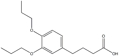 4-(3,4-dipropoxyphenyl)butanoic acid 化学構造式