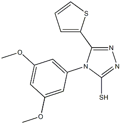 4-(3,5-dimethoxyphenyl)-5-(thiophen-2-yl)-4H-1,2,4-triazole-3-thiol Structure