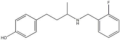 4-(3-{[(2-fluorophenyl)methyl]amino}butyl)phenol Struktur