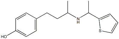 4-(3-{[1-(thiophen-2-yl)ethyl]amino}butyl)phenol,,结构式