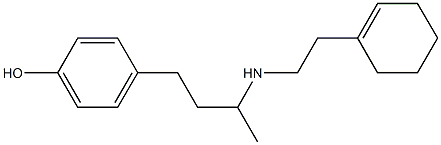 4-(3-{[2-(cyclohex-1-en-1-yl)ethyl]amino}butyl)phenol Struktur