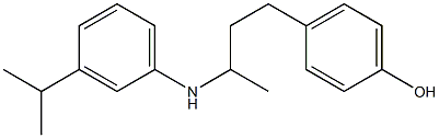 4-(3-{[3-(propan-2-yl)phenyl]amino}butyl)phenol 结构式
