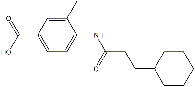 4-(3-cyclohexylpropanamido)-3-methylbenzoic acid Struktur